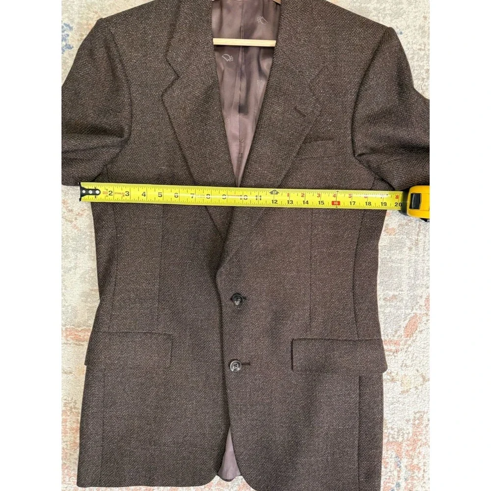 Vintage Christian Dior Monsieur Brown Tweed Blazer Sport Coat